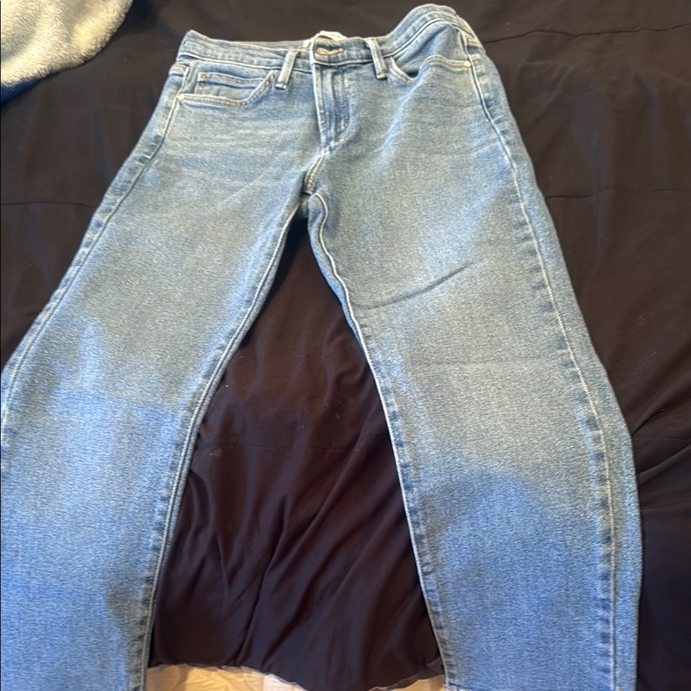 Just Black Blue Ankle Cropped Jeans